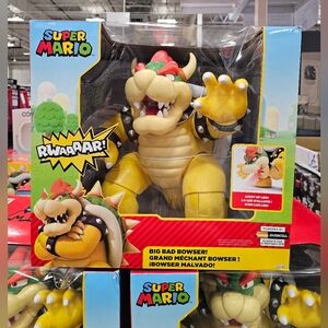 Big Bad Bowser Action Figure Nintendo Super Mario - Yellow and Red 12 inches